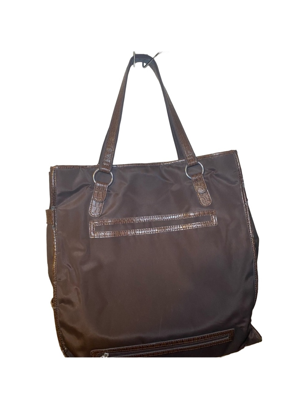 Vintage Liz Claiborne Large Chestnut Brown Soft Leather Shoulder Tote Bag - Picture 4 of 6